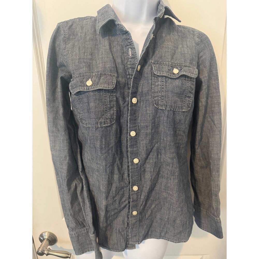 J Crew The Perfect Shirt, Denim Chambray- Size XS